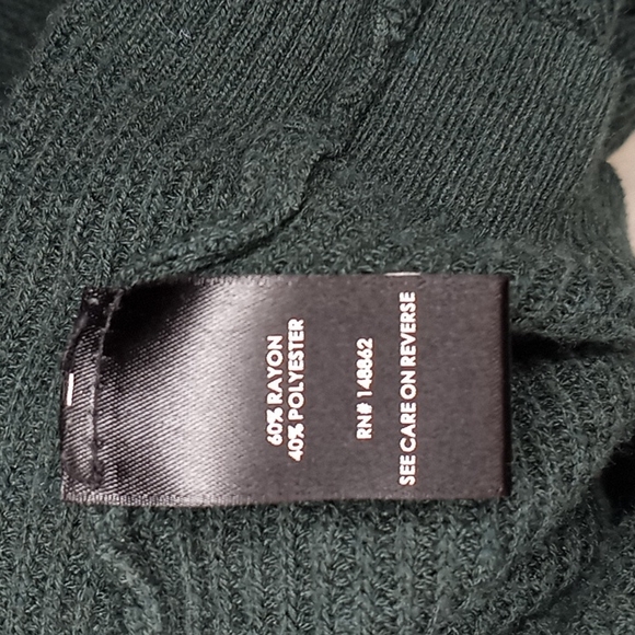 Torrid dark green rib knit open front cardigan - Picture 9 of 10